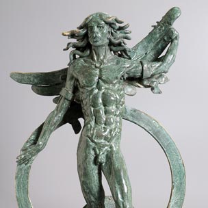 bronzo, pezzo unico h 40 cm